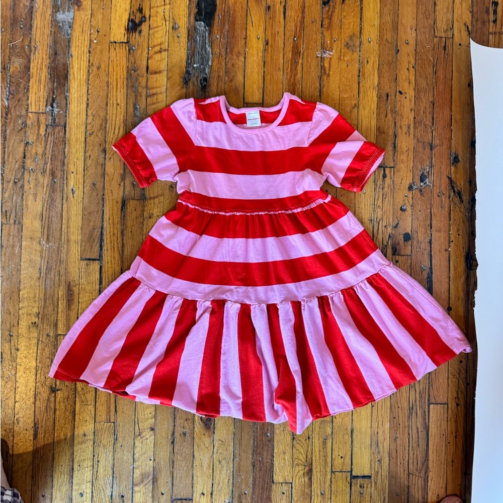 Hanna Andersson Red and Pink Striped dress